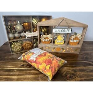 NEW Valery Madelyn Fall Decor Lot Of 3 BUNDLE Garland, Ornaments, Centerpiece